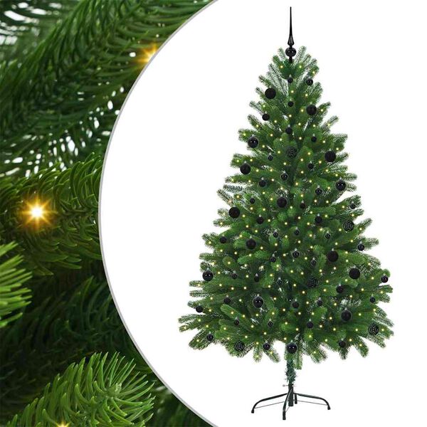 vidaXL &Aacute;rvore de Natal com 300 LEDs com suporte Verde 210 cm PE