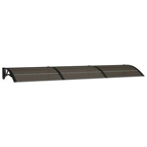 vidaXL Toldo de porta 300x75 cm policarbonato preto