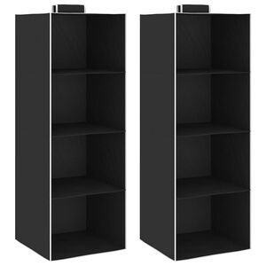 vidaXL Arruma&ccedil;&atilde;o suspensa para arm&aacute;rio 4 compartimentos 2 pcs tecido