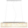 vidaXL Candeeiro de teto com contas de cristal 104 cm E14 prateado