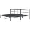 vidaXL Estrutura de cama em metal com cabeceira 180x200 cm preto