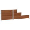 vidaXL Canteiro elevado de 3 n&iacute;veis 120x80 cm pinho maci&ccedil;o castanho