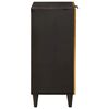vidaXL Buffet Preto e Ouro 40 x 33 x 75 cm Madeira de mangueira maciça