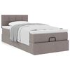 vidaXL Cama otomana com colch&atilde;o 90x200 cm tecido cinza