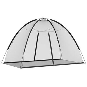 vidaXL Rede mosquiteira com portas malha 220 200x120x130 cm preto