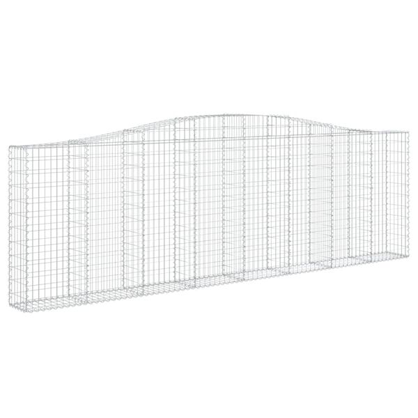 vidaXL Cestos gabi&atilde;o arqueados 25 pcs 400x30x120/140 ferro galvanizado