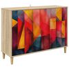 vidaXL Buffet HEESCH Sonoma 102 x 33 x 75 cm Derivados de Madeira