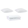 vidaXL Edredão com travesseiro 3 pcs Branco Microfibra
