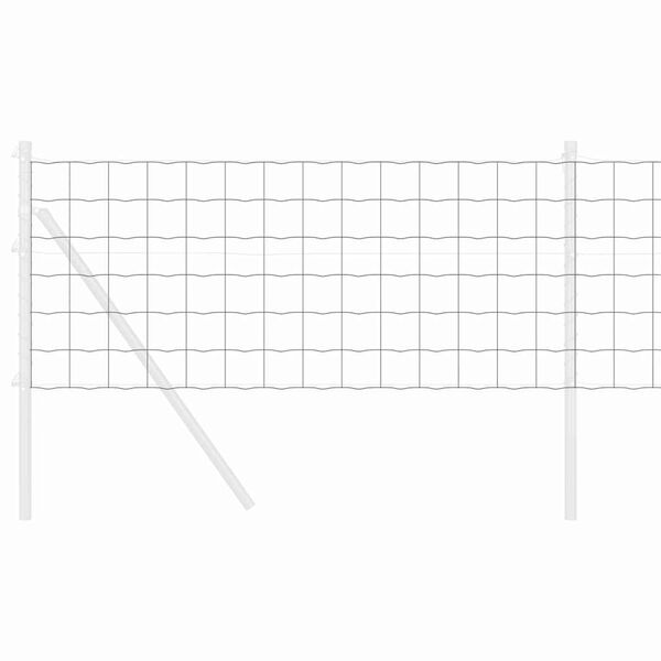 vidaXL Cerca Euro Cinzeto 0,4 x 25 m Ferro revestido de PVC