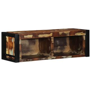 vidaXL M&oacute;vel TV multicor 80x30x25 cm madeira maci&ccedil;a recuperada