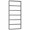 vidaXL Porta deslizante c/ conj. ferragens 90x205cm vidro ESG preto