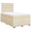 vidaXL Cama boxspring com colch&atilde;o 120x190 cm tecido cor creme