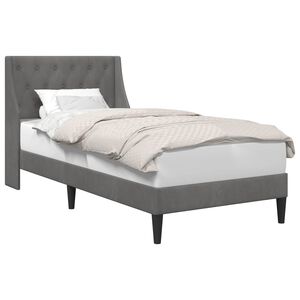vidaXL Estrutura da Cama com cabeceira Cinza Escuro 90 x 190 cm Veludo