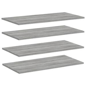 vidaXL Prateleiras de parede 4pcs derivados de madeira cinzento sonoma