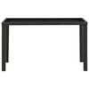 vidaXL 5 pcs conjunto jantar exterior com almofad&otilde;es vime PE preto