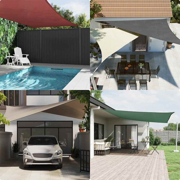 vidaXL Para-sol estilo vela tecido oxford retangular 2x3,5 m bege