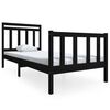 vidaXL Estrutura cama solteiro 90x200 cm madeira maci&ccedil;a preto