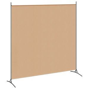 vidaXL Divis&oacute;ria de Quarto de Painel &Uacute;nico Bege 175 x 180 cm Tecido