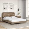 vidaXL Estrutura de cama sem colch&atilde;o Hvar 120x200 cm couro artificial cappuccino