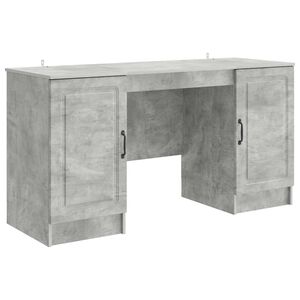 vidaXL Mesa Cinzento Cimento 142,5 x 50 x 75 cm Derivados de Madeira