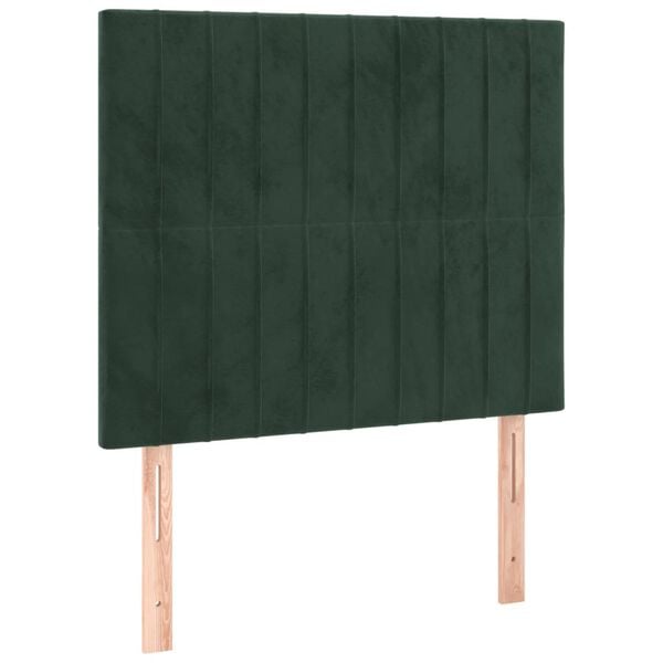 vidaXL Cabeceira Verde Escuro 90x5x118/128 cm Veludo