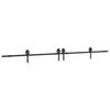 vidaXL Kit de ferragens para porta deslizante 366 cm a&ccedil;o preto