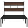 vidaXL Cama sem colch&atilde;o com cabeceira 107x203 cm carvalho castanho