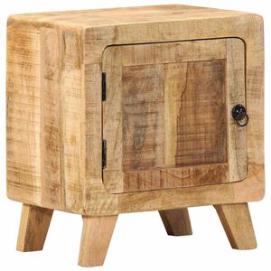 vidaXL Mesa de cabeceira 40x32x46cm madeira de mangueira &aacute;spera maci&ccedil;a