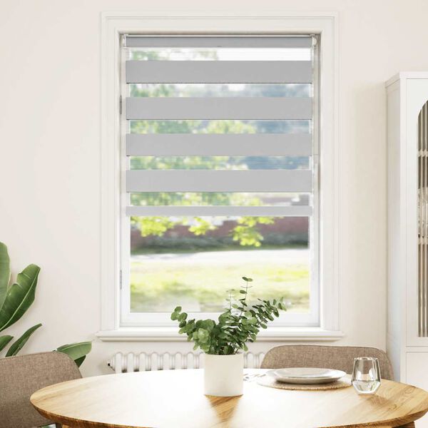 vidaXL Cortina de zebra 80x100 cm largura do tecido 75,9 cm poli&eacute;ster