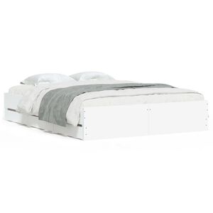 vidaXL Estrutura de cama c/ gavetas 140x190cm derivados madeira branco
