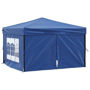 vidaXL Tenda para festas dobr&aacute;vel com paredes laterais 3x3 m azul