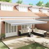 vidaXL Toldo retr&aacute;til manual 600x300 cm antracite e branco