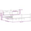 vidaXL Estrutura de cama sem colch&atilde;o 183x213cm metal carvalho sonoma