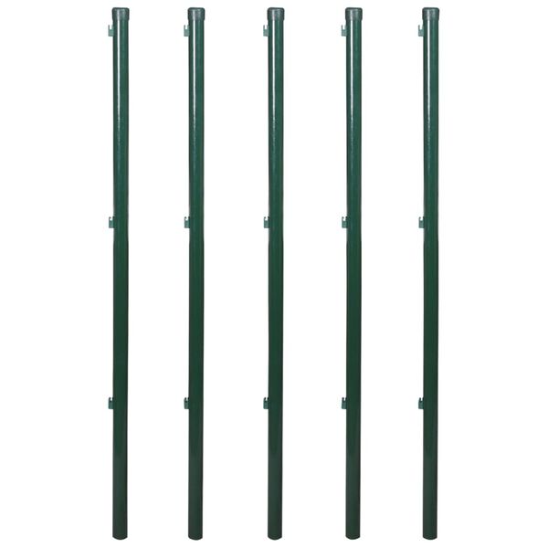 vidaXL Cerca de arame com postes/espetos 0,8x15 m a&ccedil;o