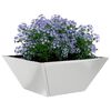 vidaXL Vaso de Jardim Prateado 35 x 35 x 15 cm Aço Galvanizado