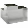 vidaXL Vaso de Jardim Prateado 80 x 80 x 60 cm Aço galvanizado