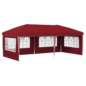vidaXL Tenda de Festa Pop-up 575 x 289 x 245 cm Borgonha