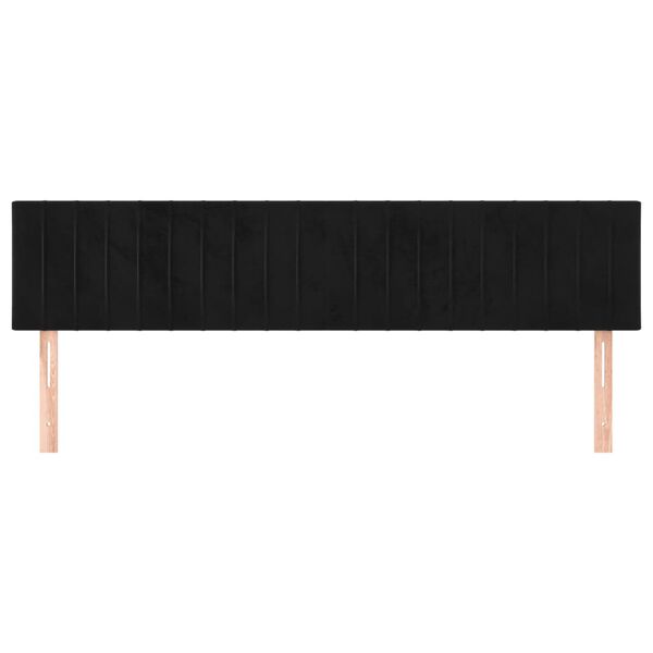vidaXL Cabeceiras preto 180x5x78/88 cm veludo