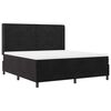 vidaXL Cama Box com colch&atilde;o com cabeceira Preto 180 x 200 cm Veludo