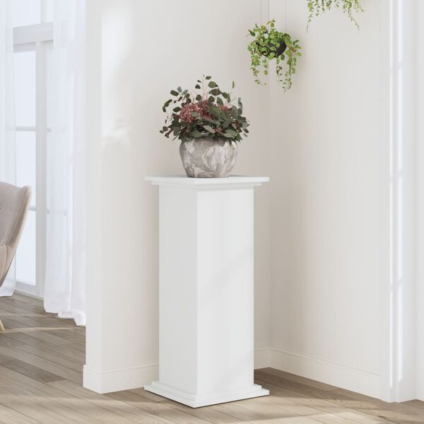 vidaXL Suporte para plantas 33x33x80 cm derivados de madeira branco