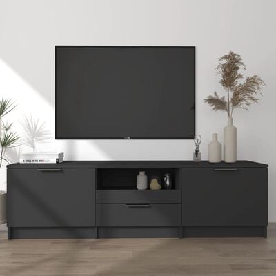 vidaXL Móvel para TV 140x35x40 cm madeira processada preto