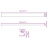 vidaXL Soleira de Janela Madeira Marrom 140 x 10 x 4,5 cm PVC