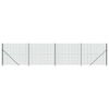 vidaXL Cerca de malha de arame com flange 2,2x10 m verde