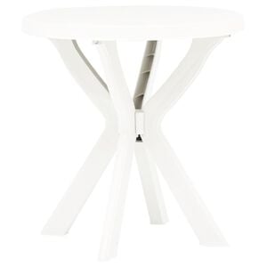 vidaXL Mesa de bistr&ocirc; &Oslash;70 cm pl&aacute;stico branco