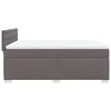 vidaXL Cama com molas/colch&atilde;o 140x190 cm couro artificial cinzento