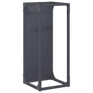 vidaXL Suporte para lenha 25x25x60 cm a&ccedil;o laminado a frio antracite
