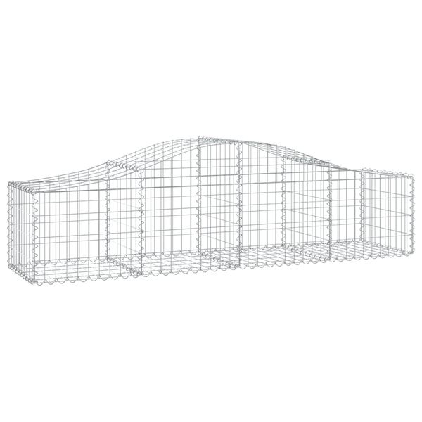 vidaXL Cestos gabi&atilde;o arqueados 14pcs 200x50x40/60 cm ferro galvanizado