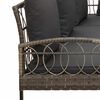 vidaXL Conjunto de Sof&aacute; de Jardim com almofada 2 pcs Cinzento A&ccedil;o