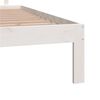 vidaXL Estrutura de cama 160x200 cm pinho maciço branco