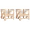 vidaXL Cadeiras de jardim 2 pcs madeira de pinho maci&ccedil;a